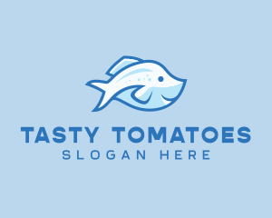 Blue Trout Fish logo design