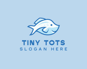 Blue Trout Fish logo design