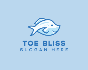 Blue Trout Fish logo design