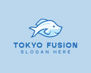 Blue Trout Fish logo design