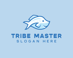 Blue Trout Fish logo design