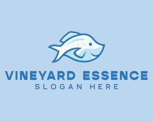 Blue Trout Fish logo design