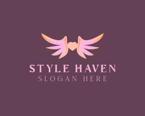 Spirit - Heart Angel Wings logo design