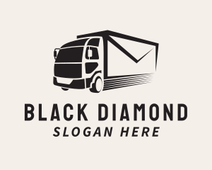 Mail Envelope Truck logo design