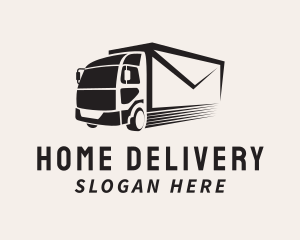 Mail Envelope Truck logo design