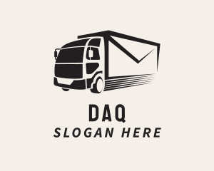 Driver - Mail Envelope Truck logo design