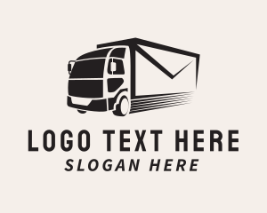 Courier - Mail Envelope Truck logo design