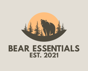 Forest Conservation Bear Park  logo design