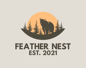 Forest Conservation Bear Park  logo design