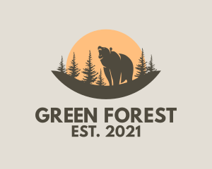 Forest Conservation Bear Park  logo design