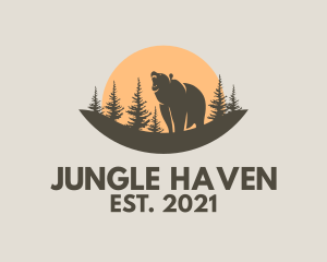 Forest Conservation Bear Park  logo design