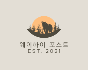 Forest Conservation Bear Park  logo design