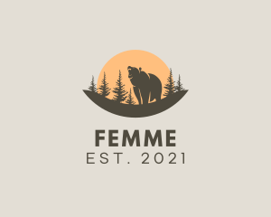 Forest Conservation Bear Park  logo design