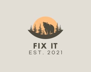 Forest Conservation Bear Park  logo design