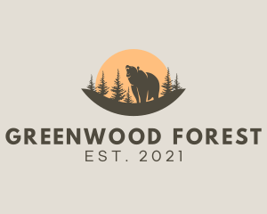 Forest Conservation Bear Park  logo design