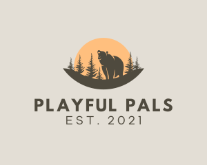 Forest Conservation Bear Park  logo design