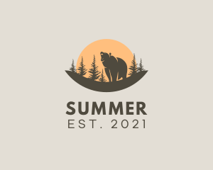 Forest Conservation Bear Park  logo design