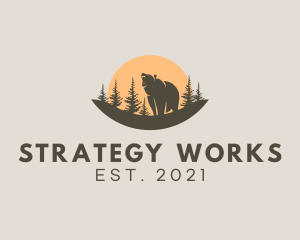 Forest Conservation Bear Park  logo design