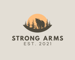 Forest Conservation Bear Park  logo design