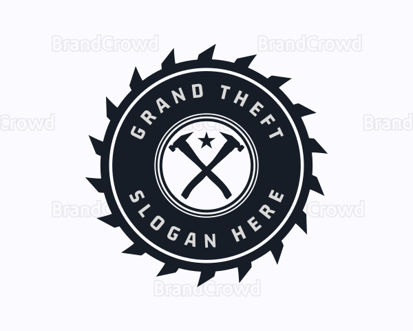 Carpentry Repair Badge Logo
