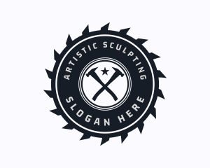 Carpentry Repair Badge logo design