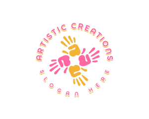 Creative Hand Paint logo design