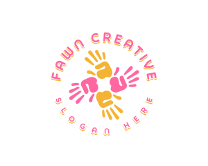 Creative Hand Paint logo design