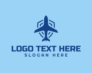 Jet - Plane Airline Shield logo design