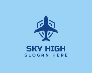 Airline - Plane Airline Shield logo design