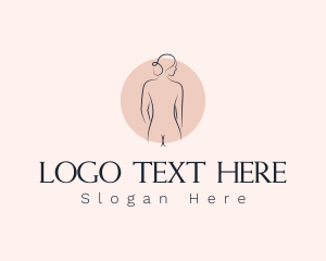Tanning - Nude Woman Spa logo design