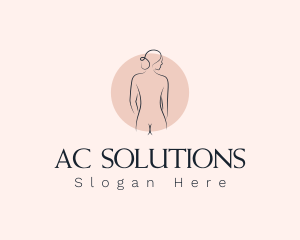 Nude Woman Spa logo design