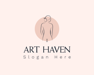 Nude Woman Spa logo design