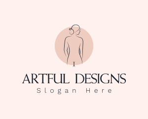 Nude Woman Spa logo design