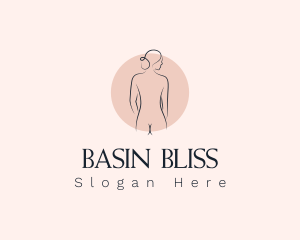 Nude Woman Spa logo design