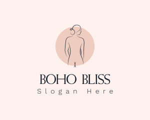 Nude Woman Spa logo design