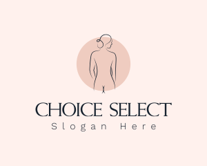 Nude Woman Spa logo design