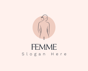 Nude Woman Spa logo design