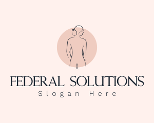 Nude Woman Spa logo design