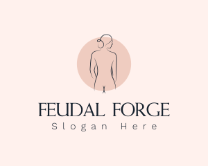 Nude Woman Spa logo design