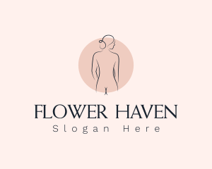 Nude Woman Spa logo design