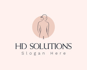 Nude Woman Spa logo design