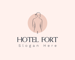 Nude Woman Spa logo design