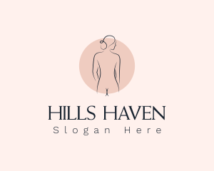 Nude Woman Spa logo design