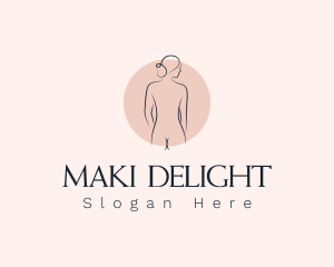 Nude Woman Spa logo design