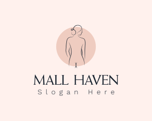 Nude Woman Spa logo design