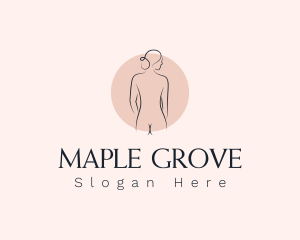 Nude Woman Spa logo design