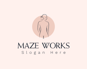 Nude Woman Spa logo design