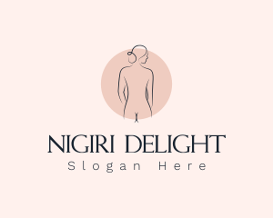 Nude Woman Spa logo design