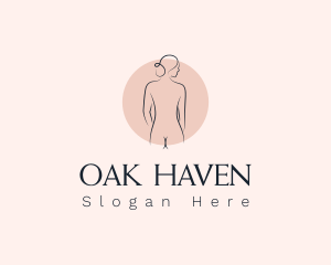 Nude Woman Spa logo design