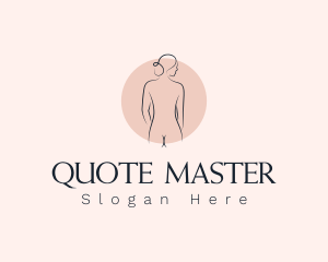 Nude Woman Spa logo design